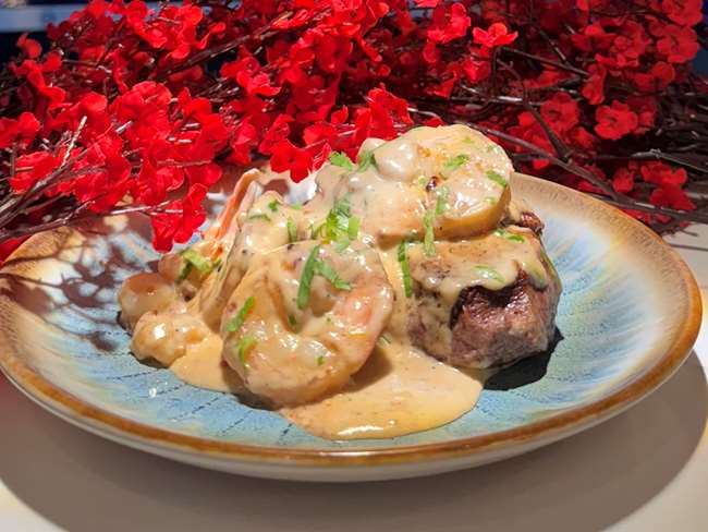 Filet Mignon with Decadent Shrimp